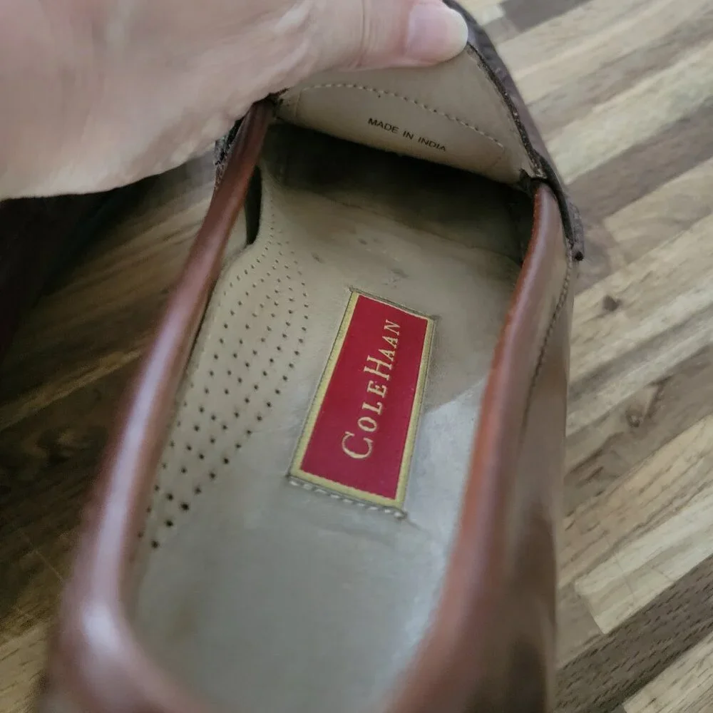 Cole Haan Men's Pinch Tassel  Brown Leather Loafers